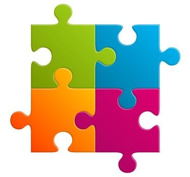 Simplistic Colourful Puzzle Vector Ai Eps イラストレーター