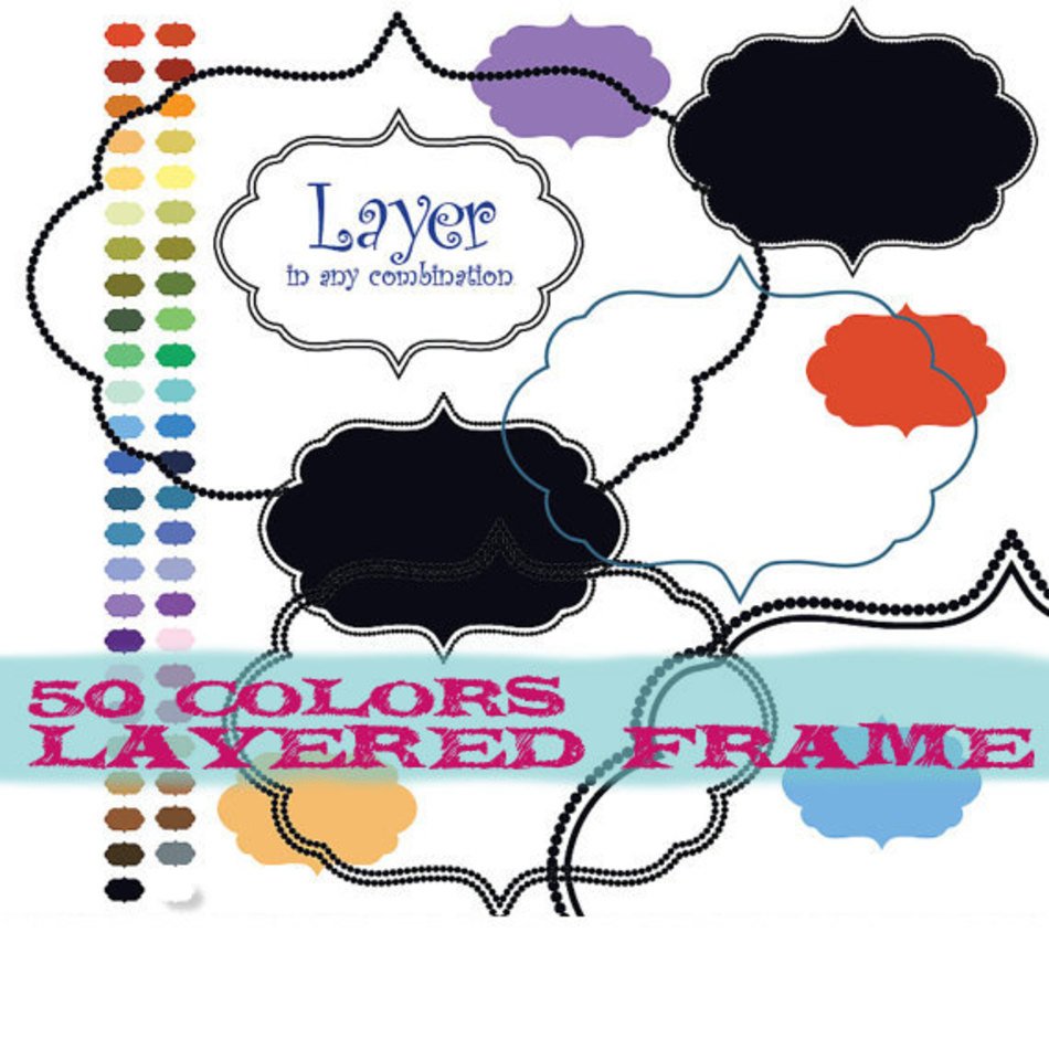so colors layered Frame drawing