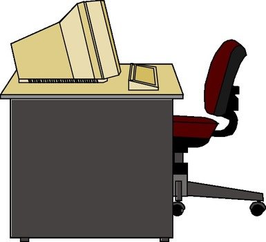 Computer Desk At Clkercom Vector Online Royalty N2