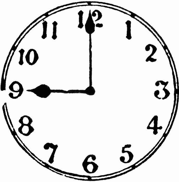 black clock dial as picture for clipart