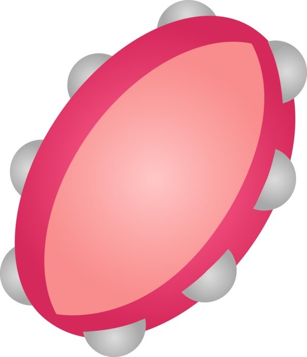 clipart of the pink tambourine