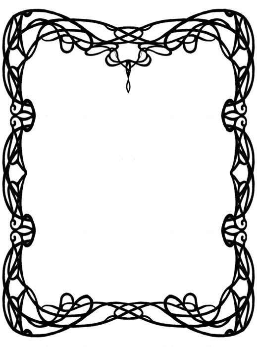 black frame with patterns