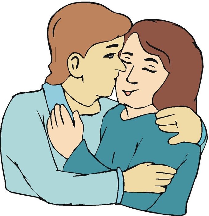 clipart of the kissing couple