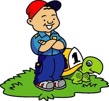 Boy And Turtle At Clkercom Vector Online Royalty clipart