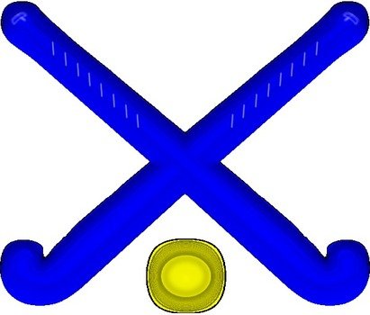 Hockey Sticks Blue At Clkercom Vector Online