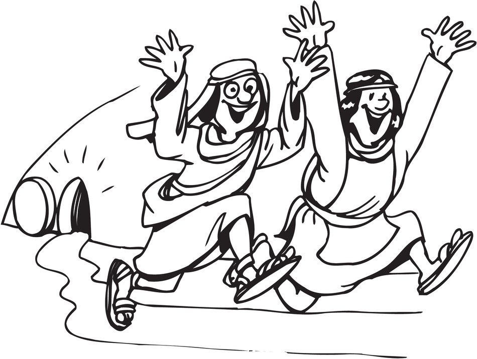 image of joyful Christians on the occasion of the resurrection of Christ