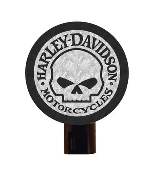 Hd Wgs 246 Harley Davidson&174 Willie G Skull Art Glass Nightlight