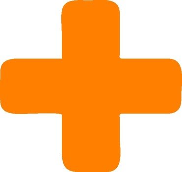 Orange Plus Sign At Clkercom Vector Online