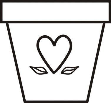 Flower Pot Coloring Page Free Images