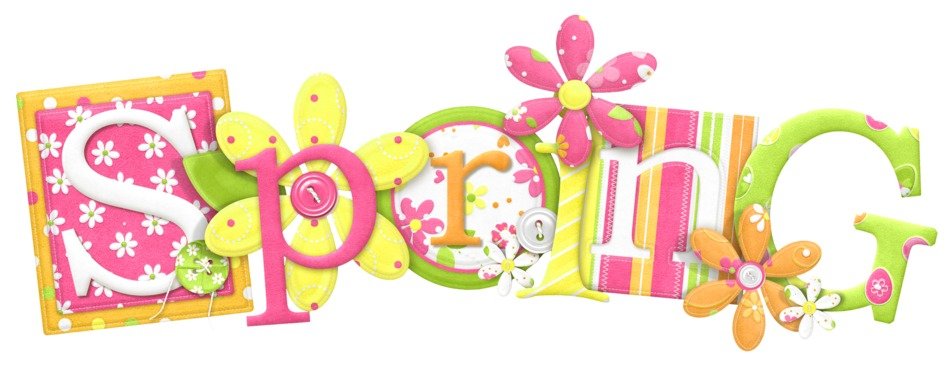 Clipart of the colorful Spring sign