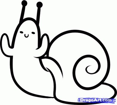 How To Draw A Snail Clipart Logo