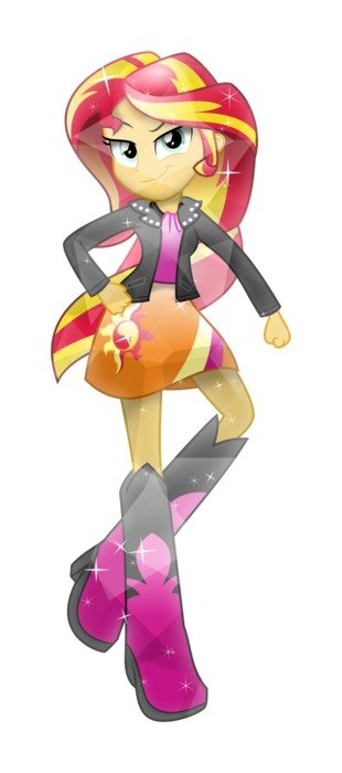 cartoon girl with red-yellow hair