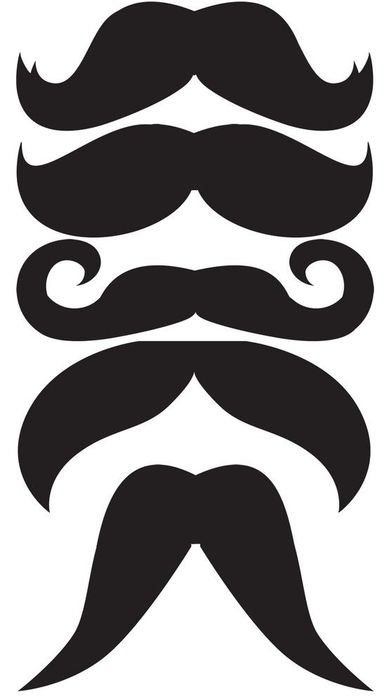variety of black mustache as picture for clipart