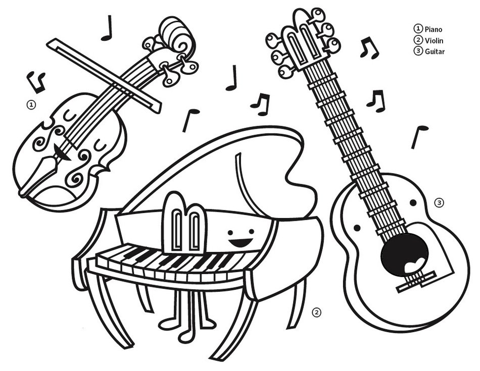 animated musician instruments