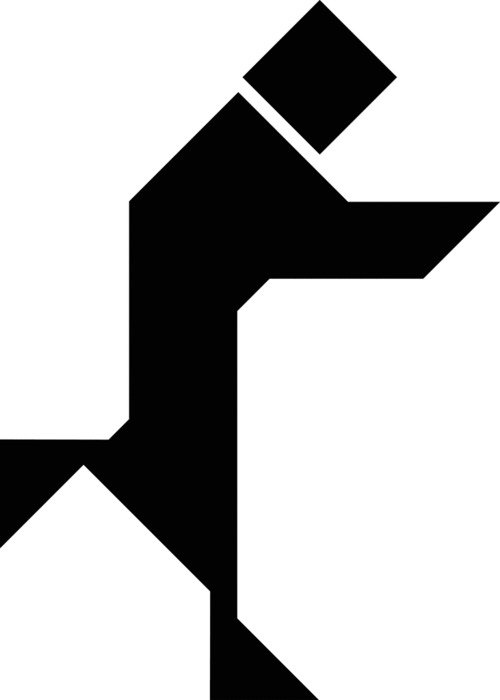 abstract figure of a runner as a picture for clipart