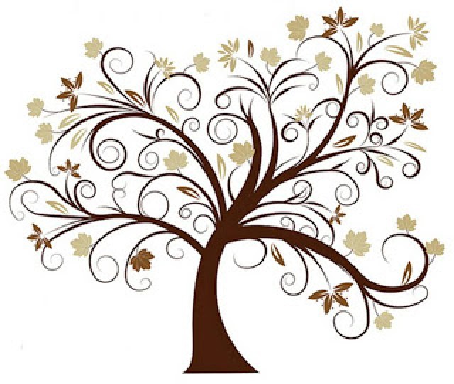 family tree clipart leaves