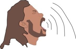 Cartoon screaming man clipart