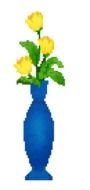Clip art of Flowers in a vase