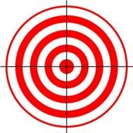 red-white target with a black cross