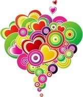 Fashion Heart Shape Vector Graphic Free Eps10