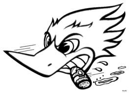 cartoon scary duck face