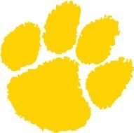 Clip art of the yellow paw print