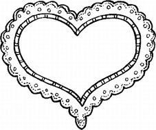 Valentine heart coloring pages drawing
