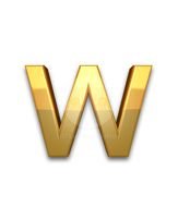 Gold Small Letter W drawing