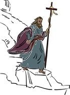 religious image of moses with the staff