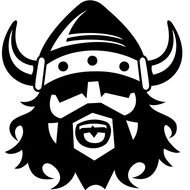 painted viking head