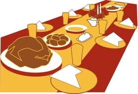dining table as a picture for clipart