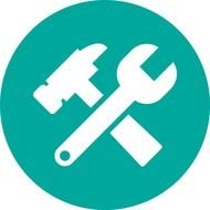hand tools, round icon, Handyman Services
