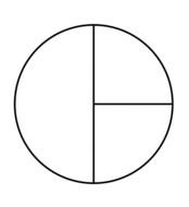 One Half And Two Quarters Of A Pie Fraction Etc