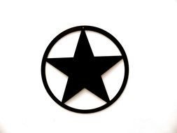 black star in a circle