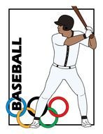 Clip art of Baseball Olympic game