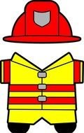 drawing firefighter clothes