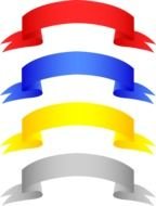 banner ribbons of different colors