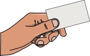 white sheet in hand as a picture for clipart