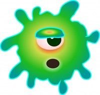 Colorful cute germs clipart