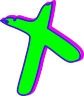 Cross Green Blue Magenta At Clkercom Vector N2