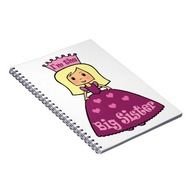 Cartoon Cute Big Sister Princess Hearts Spiral Note Book