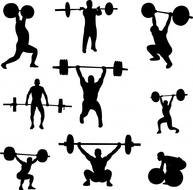 clipart of collage of athletes with a barbell