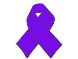 Cancer Signs Info Purple Ribbon