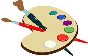 artist's palette drawing