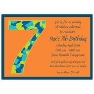 Birthday Boy Camo 7th Invitations Paperstyle