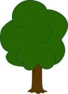 Clipart of a oak tree