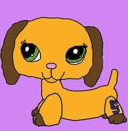 brown dachshund as a graphic