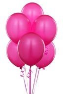 pink holiday balloons