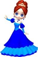 Princess In Blue Poser drawing