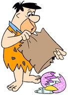Christmas drawing of the Flintstones